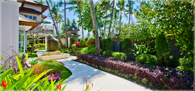 Puri Nirwana's landscaped garden