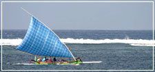 Fisherman boat in the ocean